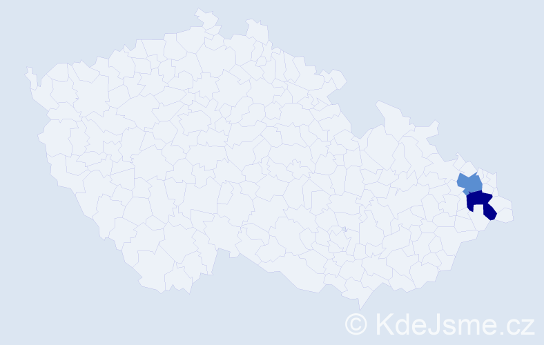 Příjmení: 'Saladygová', počet výskytů 4 v celé ČR