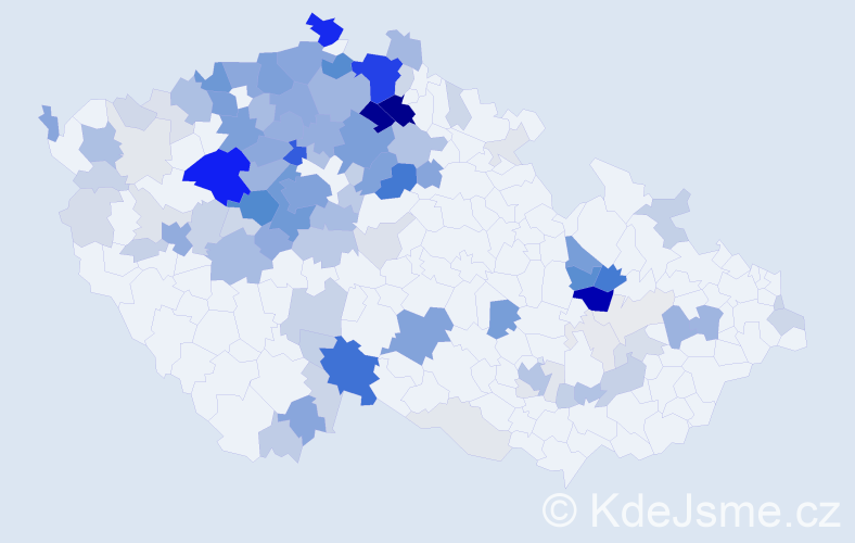 Příjmení: 'Knobloch', počet výskytů 490 v celé ČR