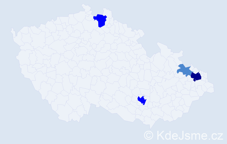 Příjmení: 'Pacholková', počet výskytů 8 v celé ČR