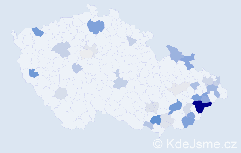 Příjmení: 'Škarpa', počet výskytů 124 v celé ČR