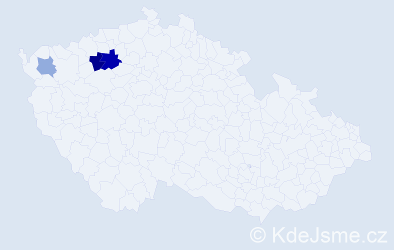 Příjmení: 'Ladižinská', počet výskytů 6 v celé ČR