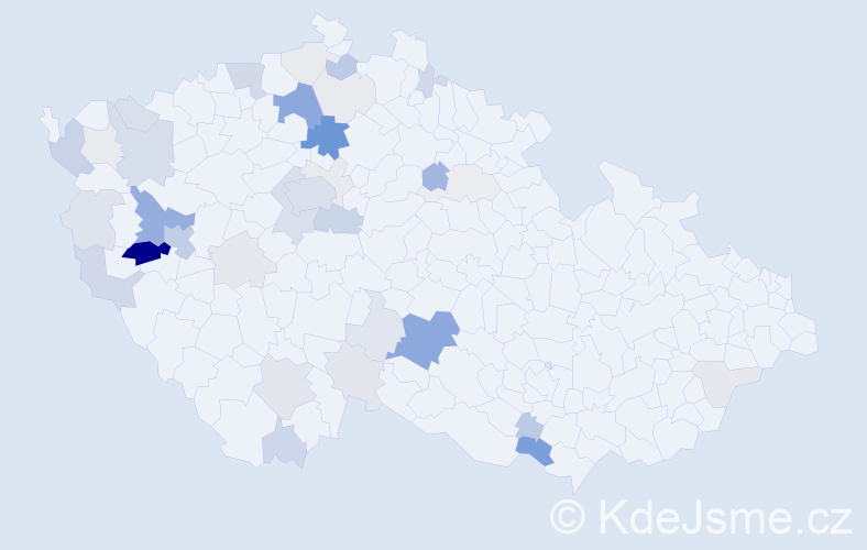 Příjmení: 'Plassová', počet výskytů 129 v celé ČR
