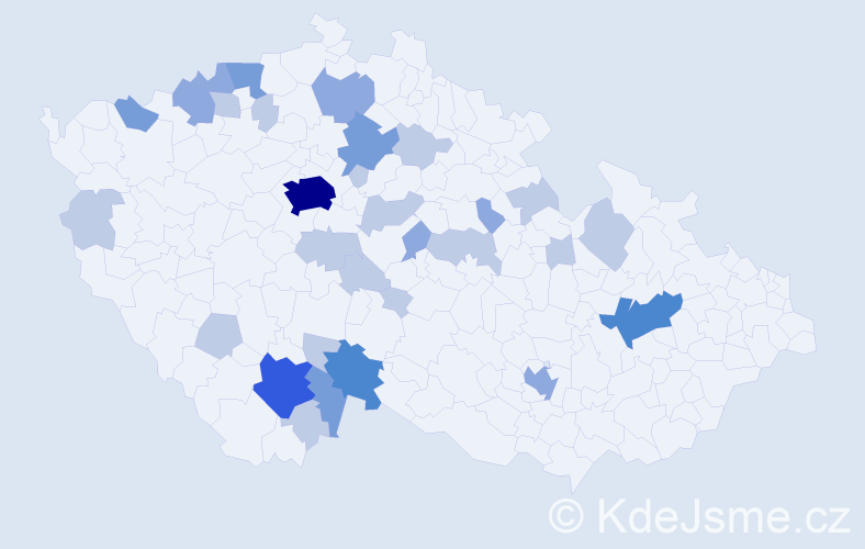 Příjmení: 'Matlasová', počet výskytů 66 v celé ČR