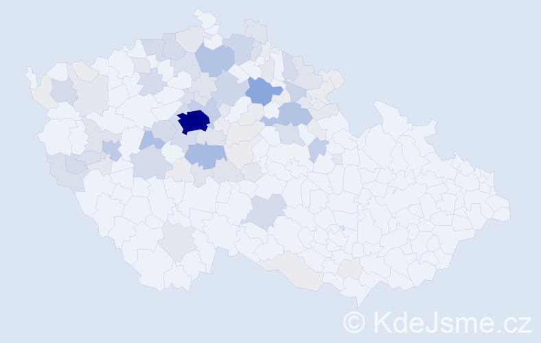 Příjmení: 'Pávová', počet výskytů 333 v celé ČR