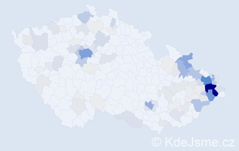 Příjmení: 'Mališová', počet výskytů 407 v celé ČR