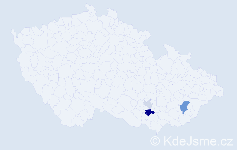 Příjmení: 'Buraiová', počet výskytů 5 v celé ČR
