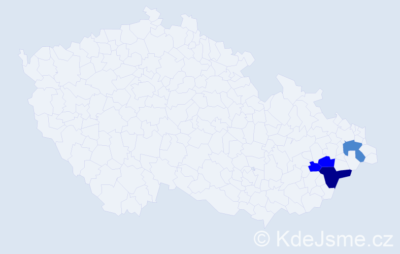 Příjmení: 'Slivoníková', počet výskytů 8 v celé ČR