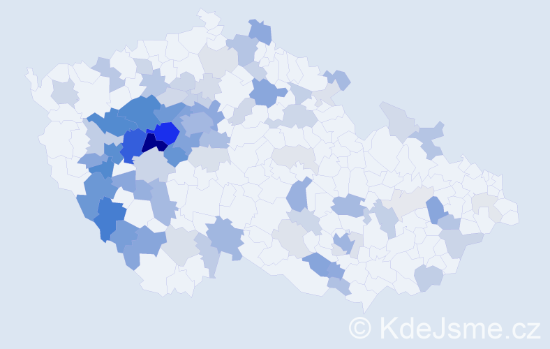 Příjmení: 'Houbová', počet výskytů 264 v celé ČR