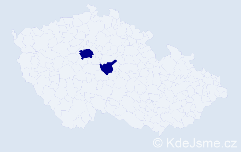 Příjmení: 'Keklová', počet výskytů 2 v celé ČR