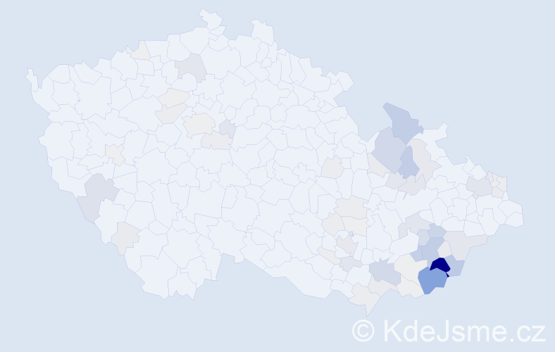 Příjmení: 'Plášek', počet výskytů 335 v celé ČR