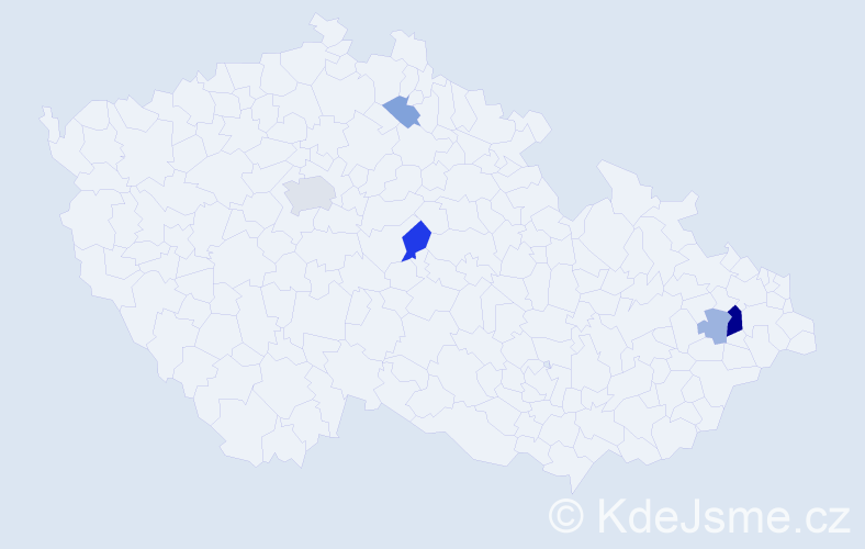 Příjmení: 'Giba', počet výskytů 12 v celé ČR