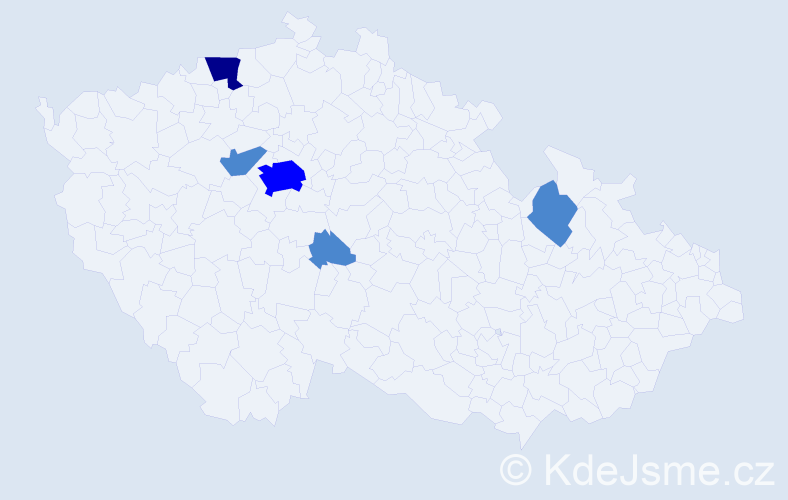 Příjmení: 'Kautzner', počet výskytů 8 v celé ČR
