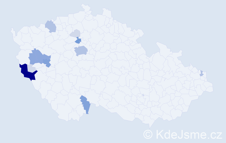 Příjmení: 'Hinterholzingerová', počet výskytů 43 v celé ČR