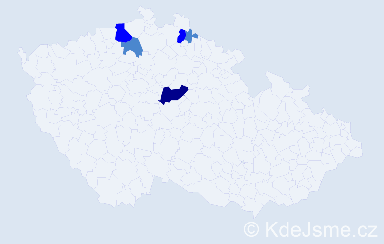 Příjmení: 'Holosková', počet výskytů 9 v celé ČR