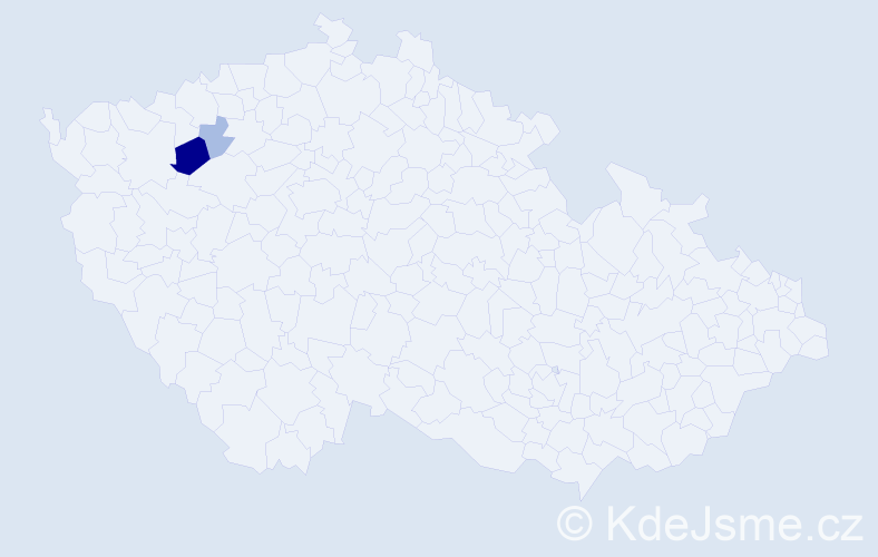 Příjmení: 'Kondrusová', počet výskytů 5 v celé ČR