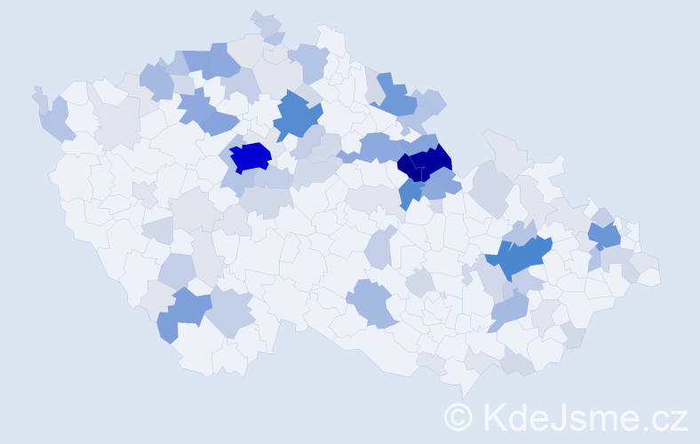 Příjmení: 'Myšáková', počet výskytů 356 v celé ČR