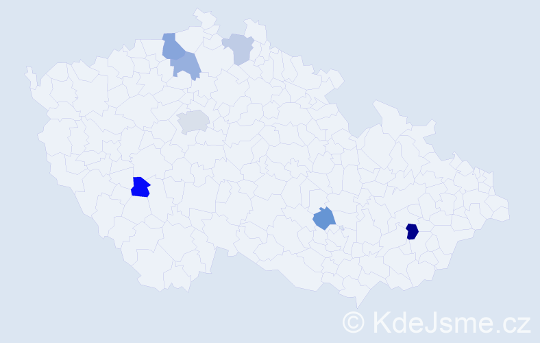 Příjmení: 'Khrystan', počet výskytů 11 v celé ČR