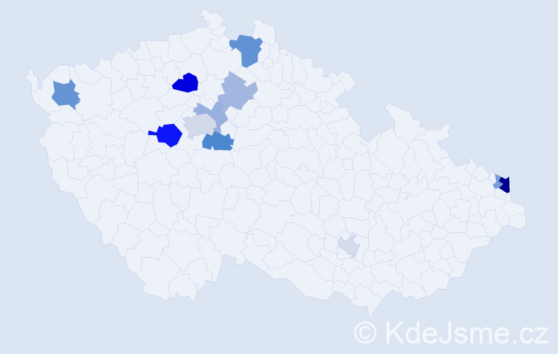 Příjmení: 'Kozlowski', počet výskytů 24 v celé ČR