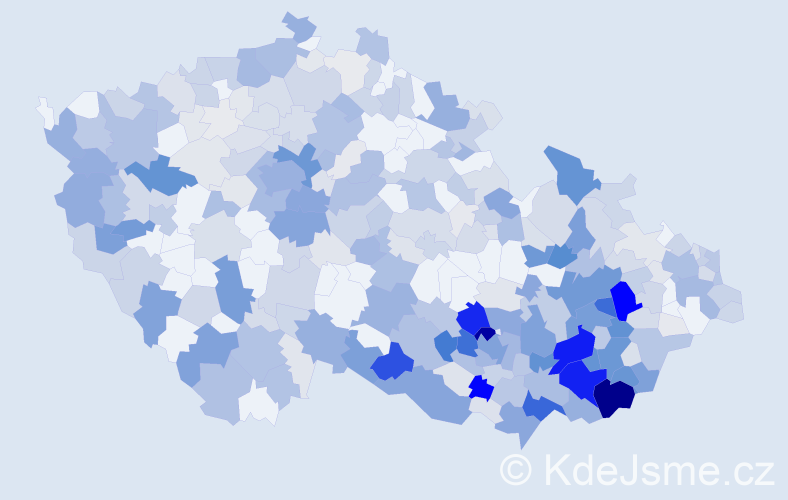 Příjmení: 'Králíková', počet výskytů 1720 v celé ČR