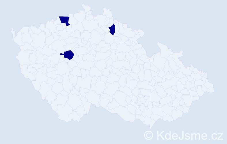 Příjmení: 'Kljap', počet výskytů 3 v celé ČR