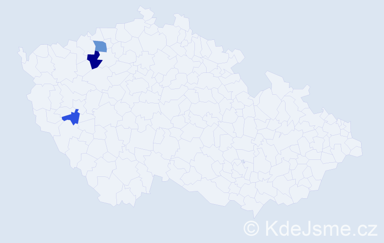Příjmení: 'Tirsch', počet výskytů 5 v celé ČR