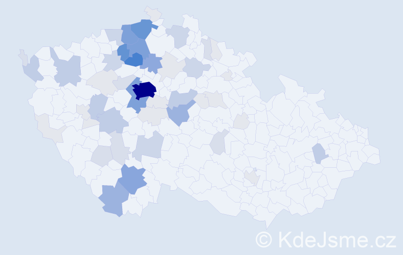 Příjmení: 'Helcl', počet výskytů 222 v celé ČR