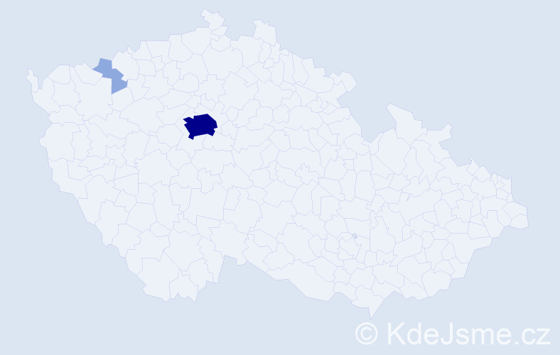 Příjmení: 'Sagi', počet výskytů 6 v celé ČR