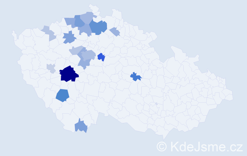 Příjmení: 'Kolinger', počet výskytů 66 v celé ČR