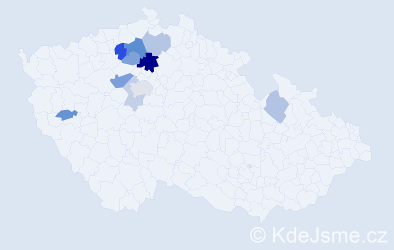 Příjmení: 'Najmr', počet výskytů 21 v celé ČR
