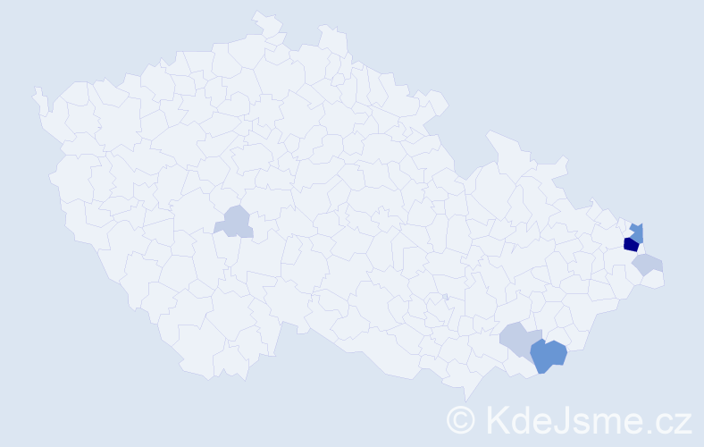 Příjmení: 'Szymurdová', počet výskytů 22 v celé ČR