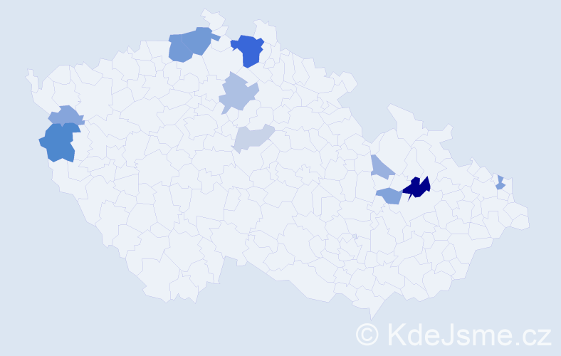 Příjmení: 'Ulmonová', počet výskytů 34 v celé ČR