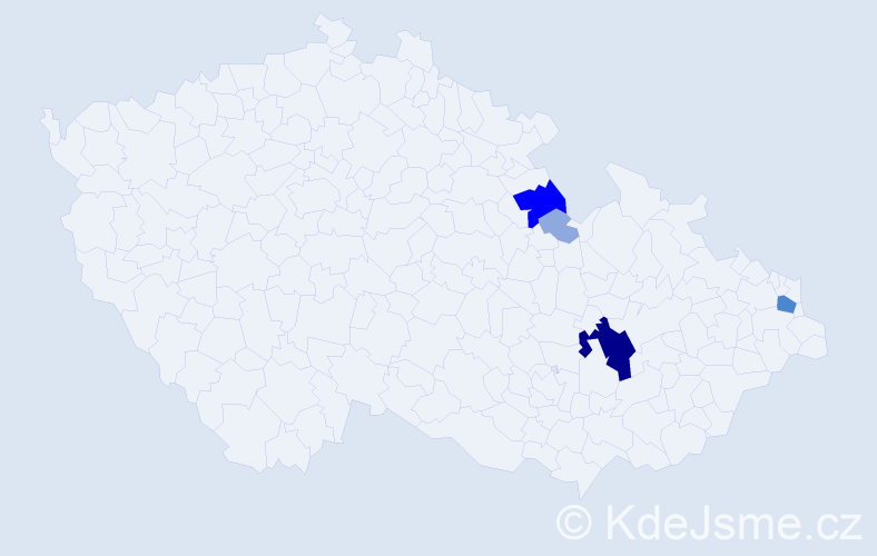 Příjmení: 'Cit', počet výskytů 14 v celé ČR