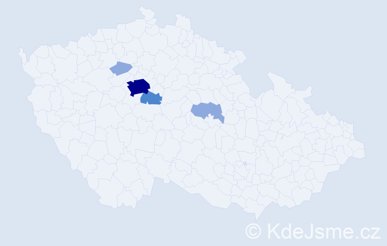 Příjmení: 'Trunc', počet výskytů 19 v celé ČR