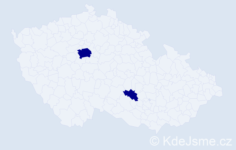 Příjmení: 'Parajková', počet výskytů 4 v celé ČR