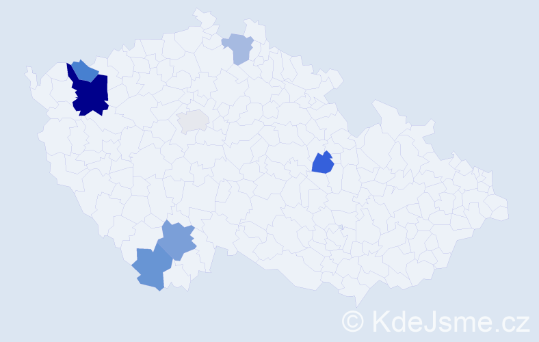 Příjmení: 'Kasparidesová', počet výskytů 12 v celé ČR