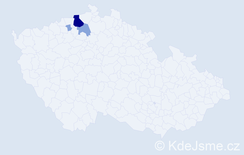 Příjmení: 'Čisar', počet výskytů 13 v celé ČR