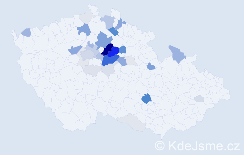 Příjmení: 'Senohrábek', počet výskytů 129 v celé ČR