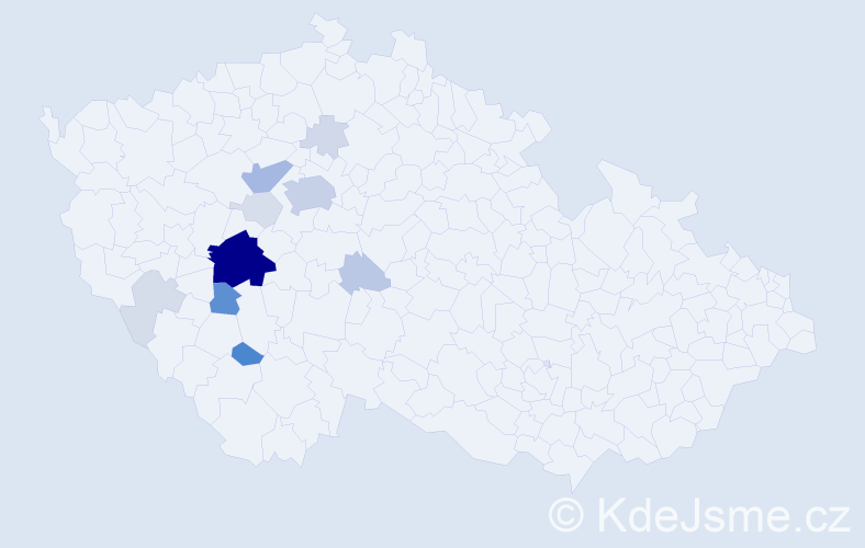 Příjmení: 'Nuslová', počet výskytů 56 v celé ČR