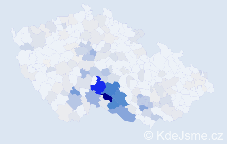 Příjmení: 'Nechvátal', počet výskytů 622 v celé ČR