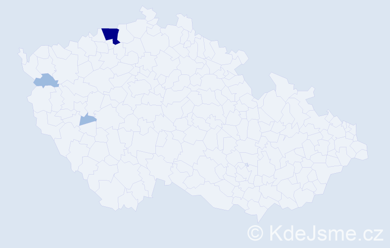 Příjmení: 'Krupna', počet výskytů 6 v celé ČR