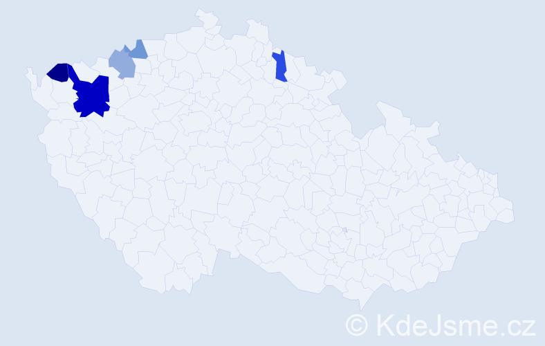 Příjmení: 'Künzlová', počet výskytů 9 v celé ČR