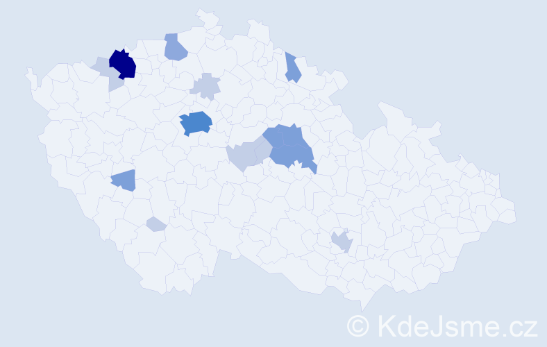 Příjmení: 'Sejček', počet výskytů 39 v celé ČR