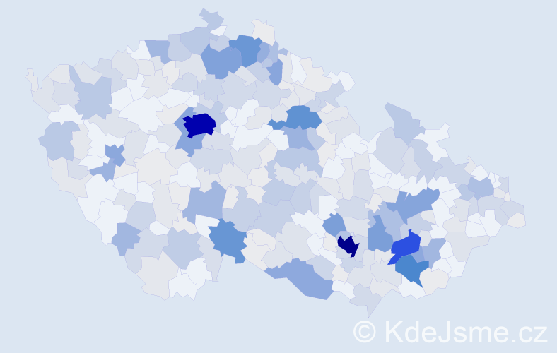 Příjmení: 'Medek', počet výskytů 1107 v celé ČR