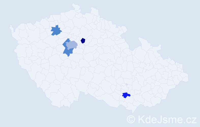 Příjmení: 'Chmyr', počet výskytů 10 v celé ČR