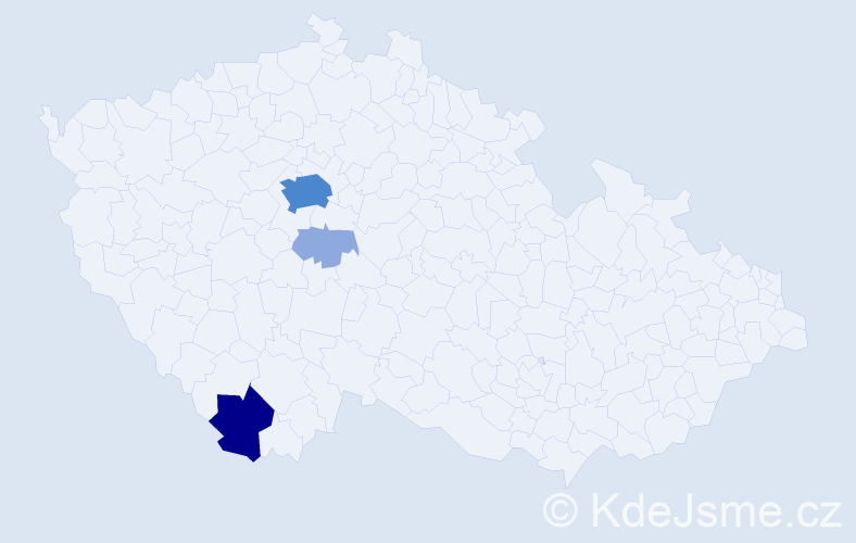Příjmení: 'Pfeferle', počet výskytů 8 v celé ČR