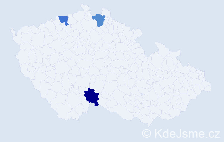 Příjmení: 'Erb', počet výskytů 3 v celé ČR