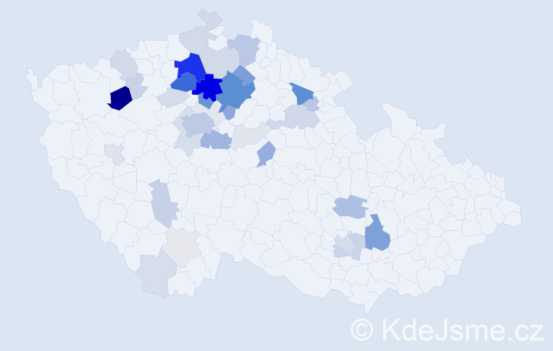 Příjmení: 'Legner', počet výskytů 162 v celé ČR