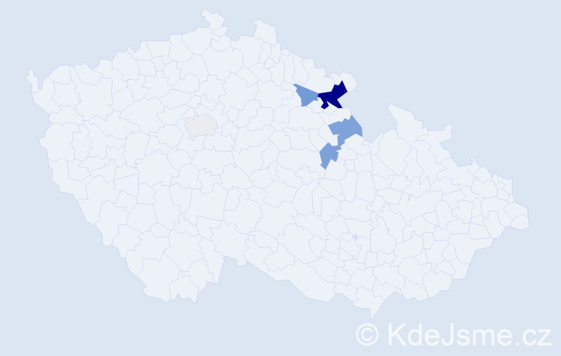 Příjmení: 'Krynek', počet výskytů 11 v celé ČR