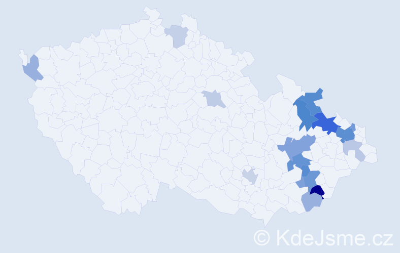 Příjmení: 'Sitko', počet výskytů 39 v celé ČR
