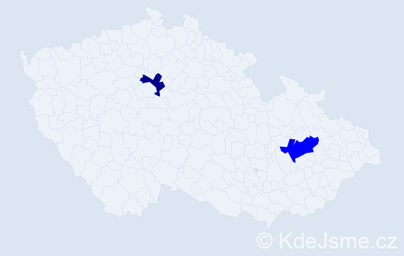 Příjmení: 'Děrešová', počet výskytů 5 v celé ČR